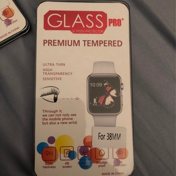 Glass Pro + Screen Protector Premium Tempered Glass for 38mm Apple Watch - Picture 2 of 2